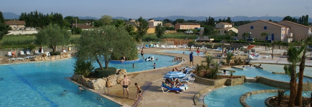 Swimming pool -view from slides